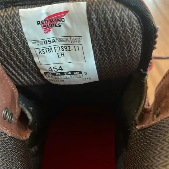 Men's Red wing Brown Leather Boots