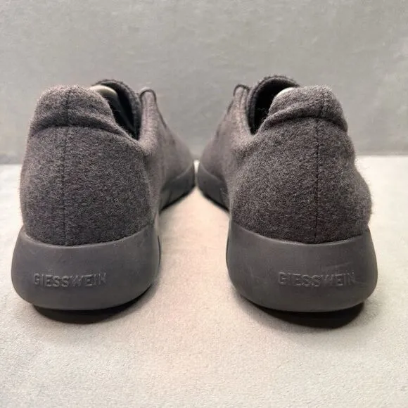 Mens Size 12 / EU 45 Giesswein Merino Runners Dark Grey Wool Comfort Sneakers