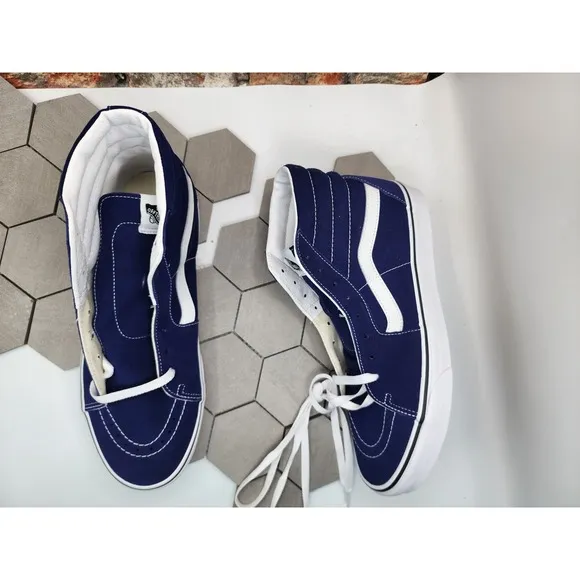 Men's Size 13 - VANS Sk8-Hi Beacon Blue Brand New Dark Blue Sk8 Knu Old Skool