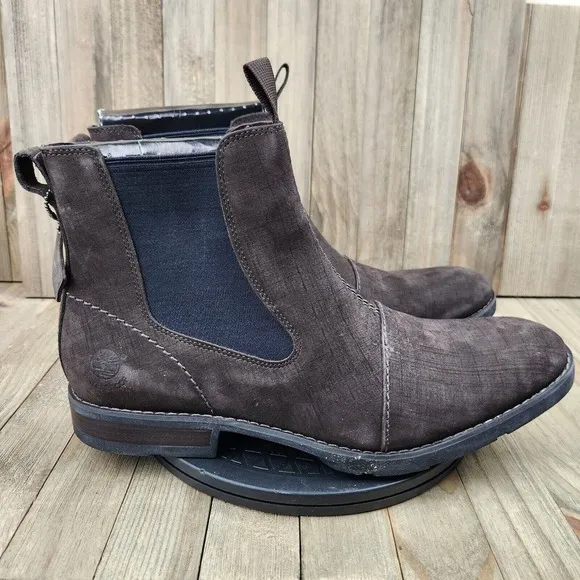 Mens Timberland Onuma size 12 Brown Leather Chelsea Boots