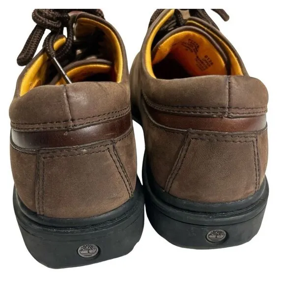 Men's Timberland Size 7M Brown Leather Oxford‎ Waterproof Shoes 93018 EUC