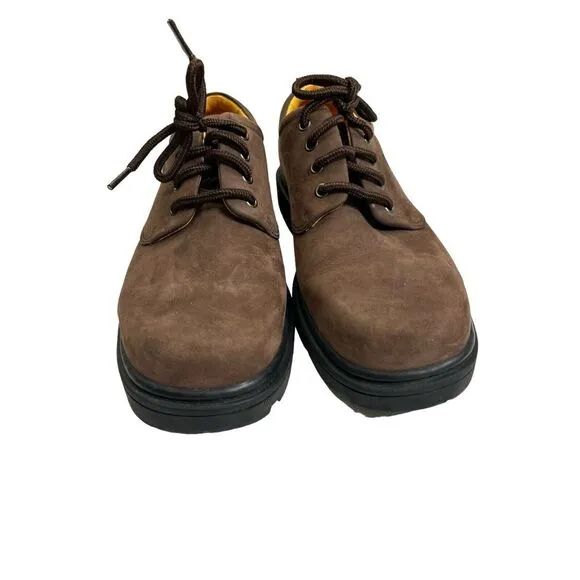 Men's Timberland Size 7M Brown Leather Oxford‎ Waterproof Shoes 93018 EUC