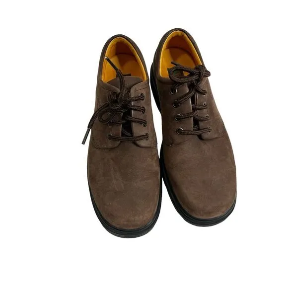 Men's Timberland Size 7M Brown Leather Oxford‎ Waterproof Shoes 93018 EUC