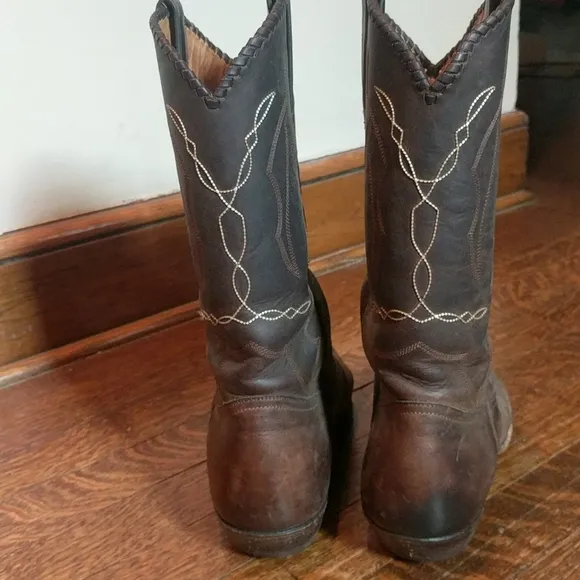 Men's vintage leather cowboy boots size 9 1/2
