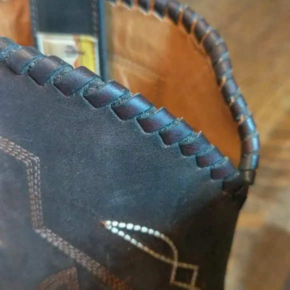 Men's vintage leather cowboy boots size 9 1/2