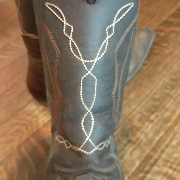 Men's vintage leather cowboy boots size 9 1/2