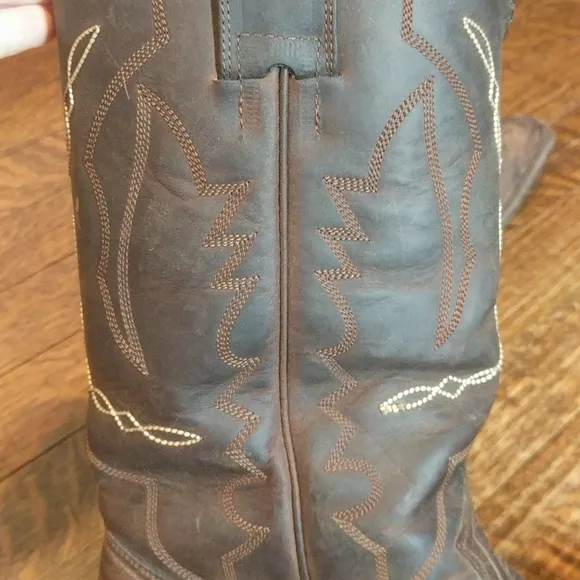 Men's vintage leather cowboy boots size 9 1/2