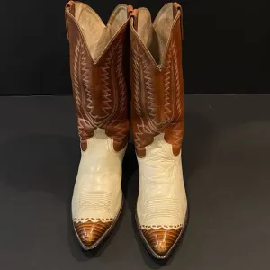 Men's Western Cowboy Boots - Brown and Cream