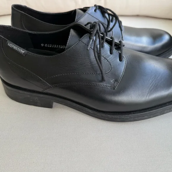 Mephisto Keaton Air Relax Black Leather Oxford Dress Shoes Men's 13 Black
