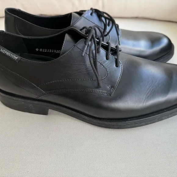 Mephisto Keaton Air Relax Black Leather Oxford Dress Shoes Men's 13 Black