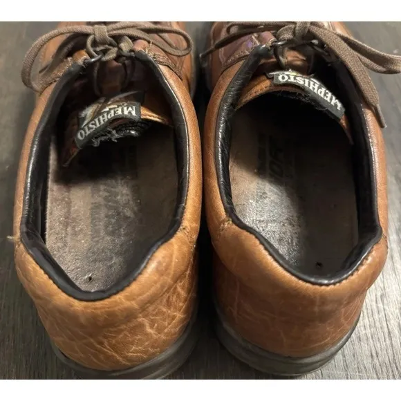Mephisto Match Men's Size 9.5 UK 9 Brown Leather Casual Shoes Sneakers