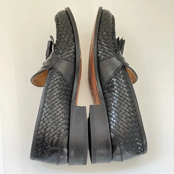 Mercanti Fiorentini Leather Loafers Tassel Woven 8 Men Shoes Chunky Grunge City
