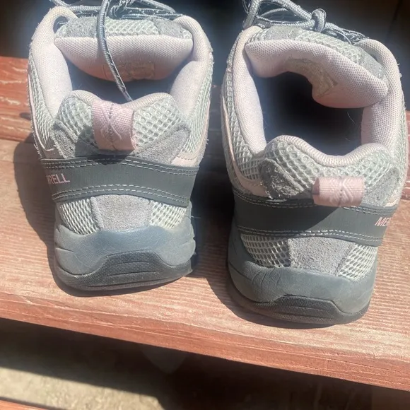 Merrell Gray  &amp; Pink Waterproof Hiking Shoes