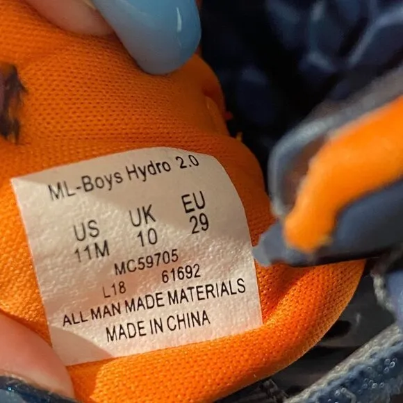 Merrell Hydro 2.0 Boys Blue Orange Waterproof Shoes