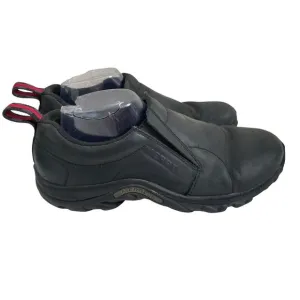 Merrell Jungle Moc Leather 2 Mens  Wide Black Slip On Comfort Shoes J17199W Sz 8