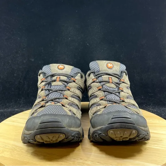 Merrell Men Moab 2 Waterproof Hiking Shoes Walnut Suede, Leather &amp; Mesh Size 12