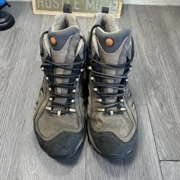 Merrell Mens Size 11.5 Radius Mid Cocoa Brown Waterproof Trail Hiking Shoes