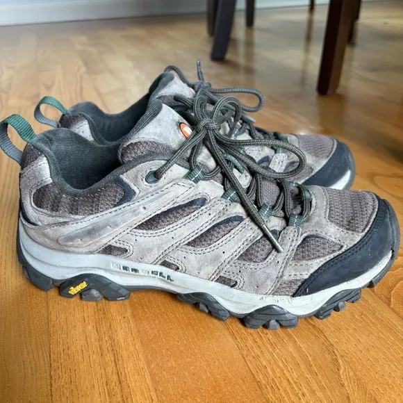 Merrell Moab 3 Hiking Shoes Waterproof Brown Taupe Green Trail Low Mens Size 8.5