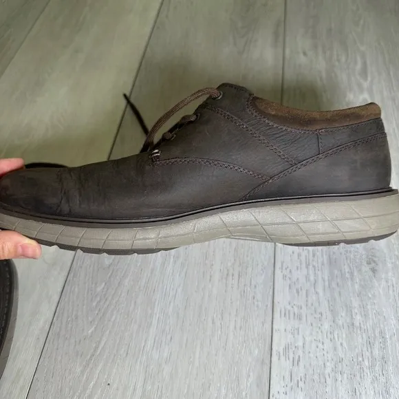 Merrell World Vue brown men's leather Oxford business casual dress shoes 10.5w‎