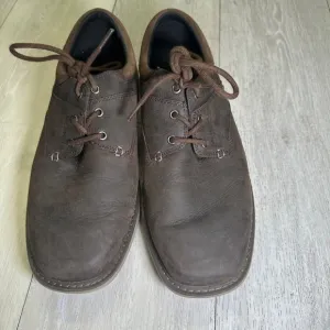 Merrell World Vue brown men's leather Oxford business casual dress shoes 10.5w‎