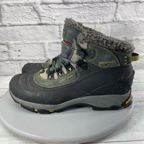 Merrell Women’s insulated waterproof Gray Hiking Boots Size 9.5
