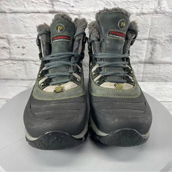 Merrell Women’s insulated waterproof Gray Hiking Boots Size 9.5