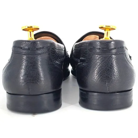Mezlan Exotic Crocodile and Calf Leather Moc Penny Loafers Mens 10.5 Dress Shoes