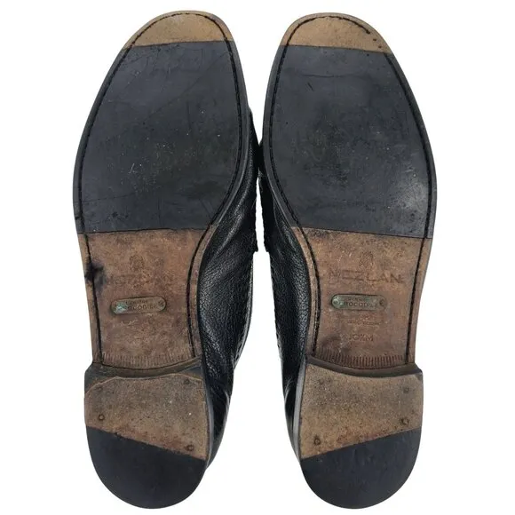 Mezlan Exotic Crocodile and Calf Leather Moc Penny Loafers Mens 10.5 Dress Shoes