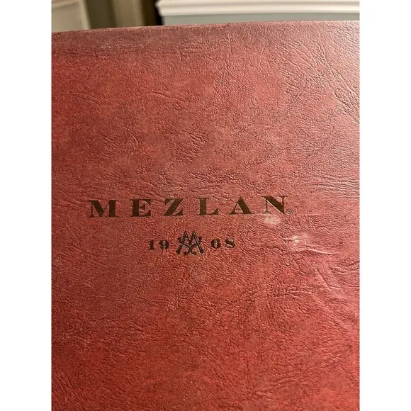 Mezlan Havana Men's Designer Dress Shoes 8M Burgundy Leather Spain IOB Dustbags