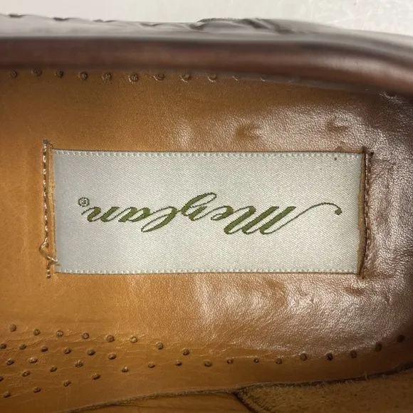 Mezlan men’s brown Genuine crocodile loafers size 9