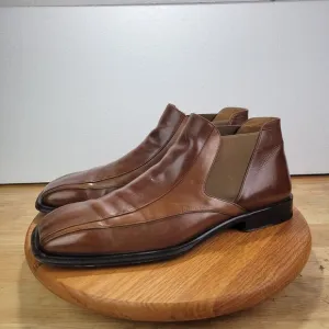 Mezlan Mens Leather Chelsea Ankle Boots Slip On Men's 11M Made in Spain Brown