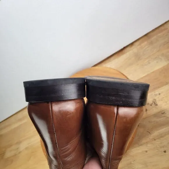Mezlan Mens Leather Chelsea Ankle Boots Slip On Men's 11M Made in Spain Brown