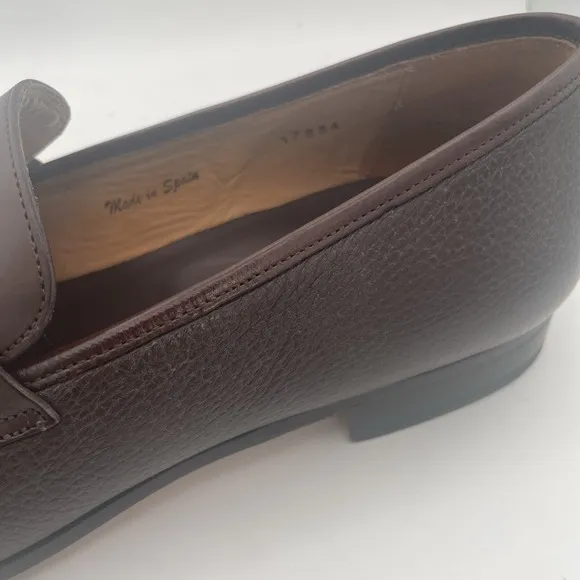 Mezlan Pegg Brown Apron Toe Horsebit Loafer Cognac 12 M Spain