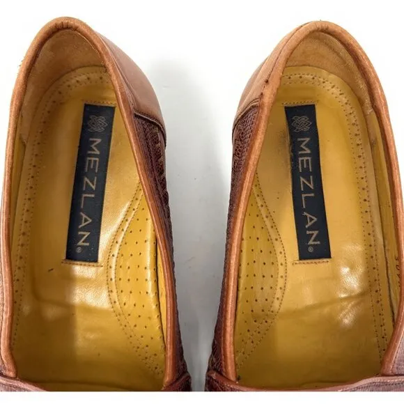 Mezlan Sebastian Lizard Loafers Reptile Leather Dress Shoes Spain Men's Size 8.5