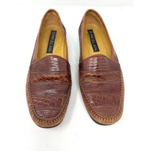 Mezlan Sebastian Lizard Loafers Reptile Leather Dress Shoes Spain Men's Size 8.5