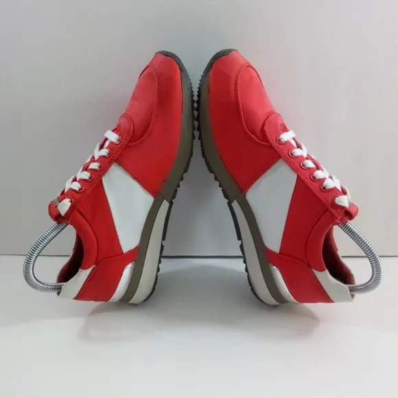 Michael Kors Allie Coral Reef Women 8 Red White Casual Shoes HL15K