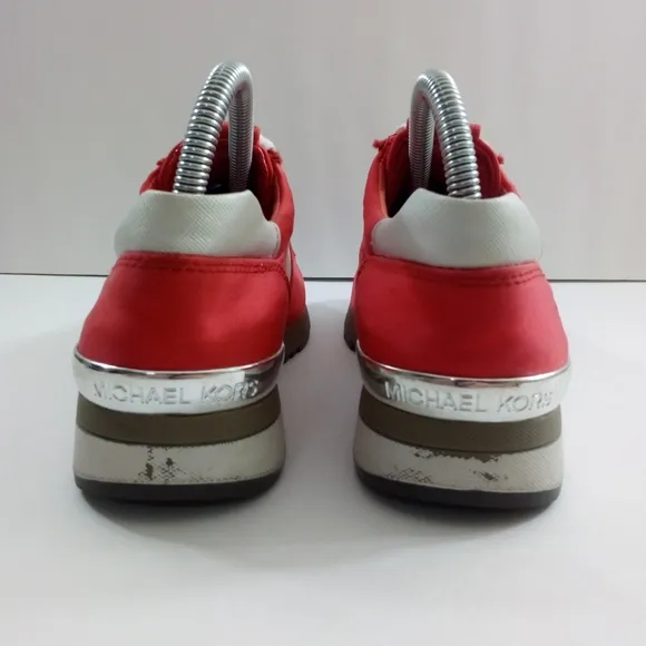 Michael Kors Allie Coral Reef Women 8 Red White Casual Shoes HL15K