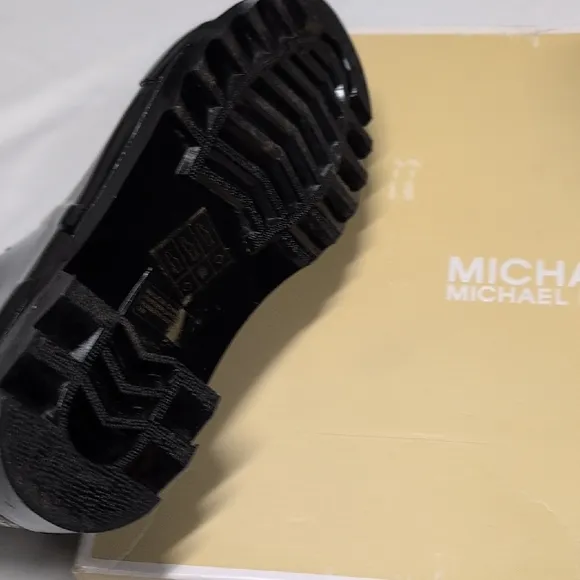 Michael Kors Black and Brown Winter Rain Boots