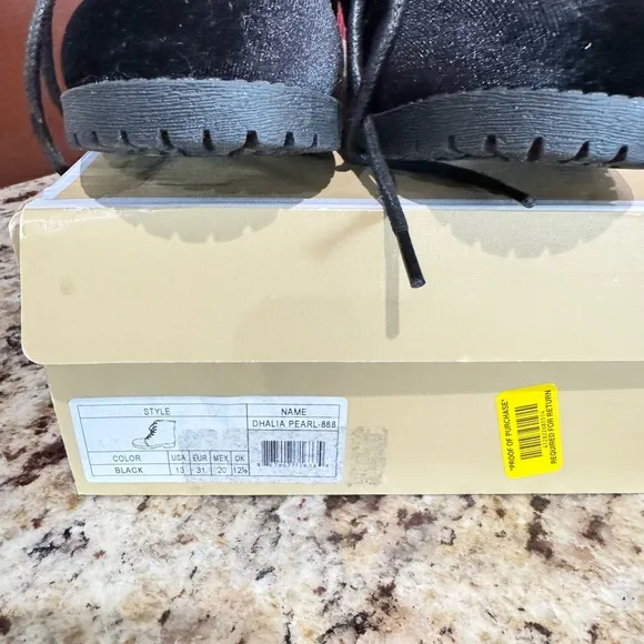 Michael Kors Black Boots with Lace-Up Design and Chunky Soles