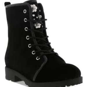 Michael Kors Black Boots with Lace-Up Design and Chunky Soles