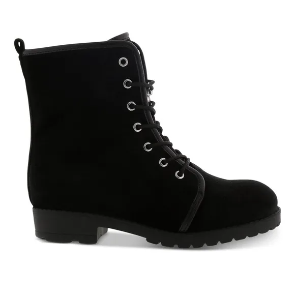 Michael Kors Black Boots with Lace-Up Design and Chunky Soles