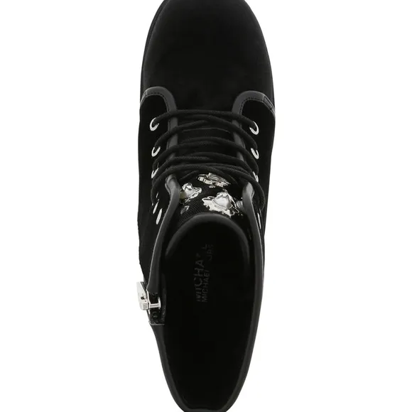 Michael Kors Black Boots with Lace-Up Design and Chunky Soles