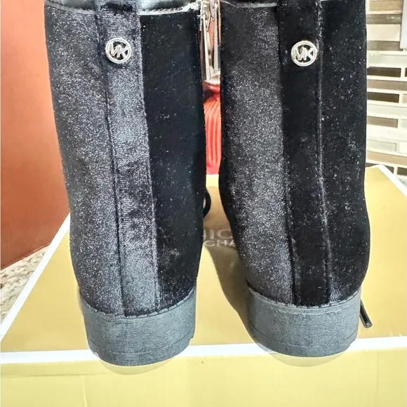 Michael Kors Black Boots with Lace-Up Design and Chunky Soles