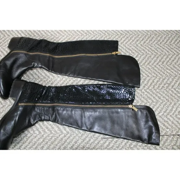 Michael Kors Black Knee High Heeled Boots - 6.5