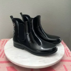 Michael Kors Black Charm Rain Boots Shoes