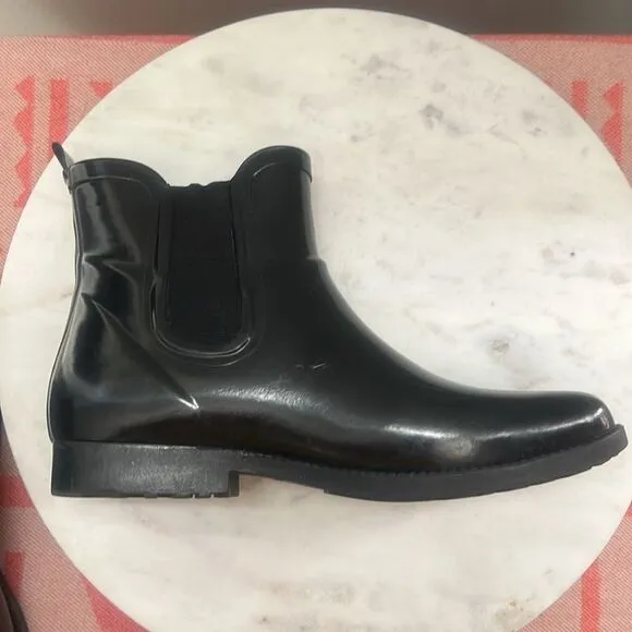 Michael Kors Black Charm Rain Boots Shoes