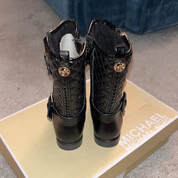 Michael Kors Kendra black boots shoes new Youth Girls
