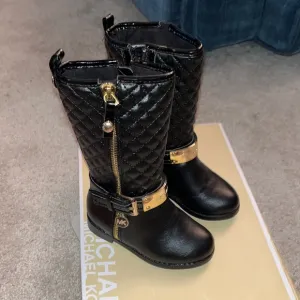 Michael Kors Kendra black boots shoes new Youth Girls
