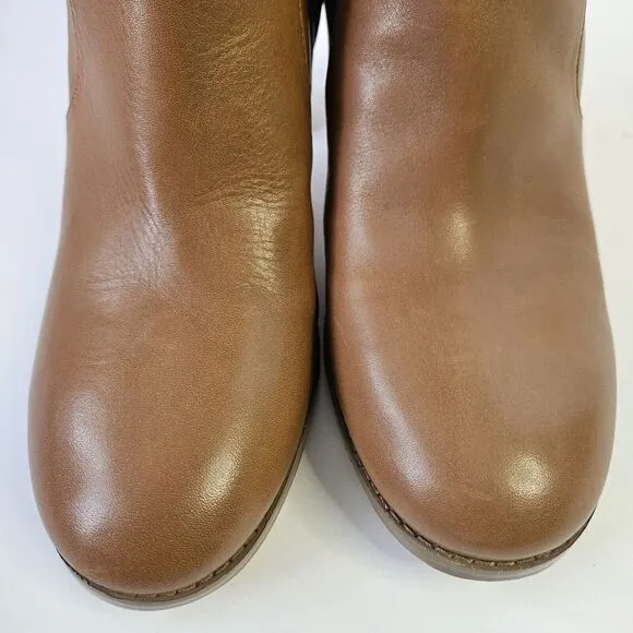Michael Kors Women's Hamilton Heeled Embellished Boots Luggage 10M