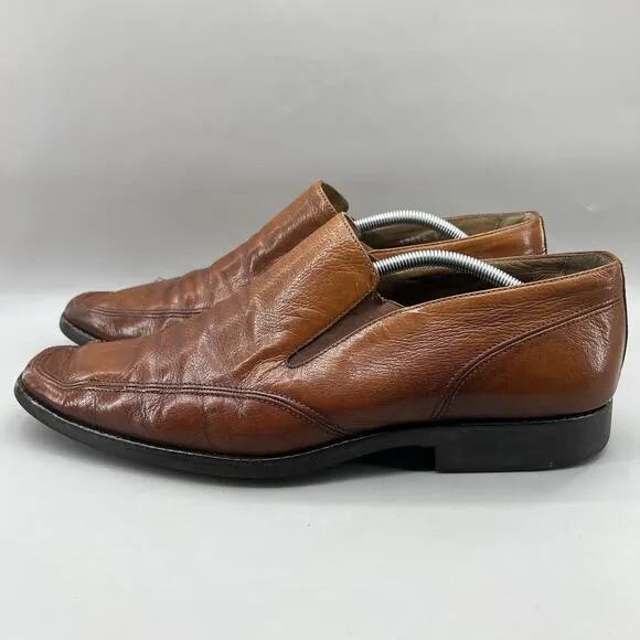 Michael Toschi Mario Side Gore Loafers Men’s Size 12 Brown Leather Slip On Shoes